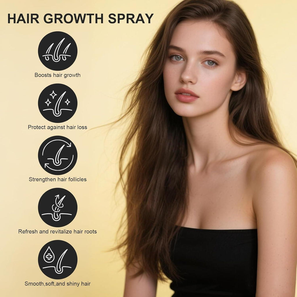 Rouclo Rosemary Oil Hair - Hair Growth Serum with Organic Castor Oil & Biotin for Women & Men, Supports Stronger Hair for Hair Loss, Rosemary Water for Hair & Beard Growth Agent Men, 60 ml