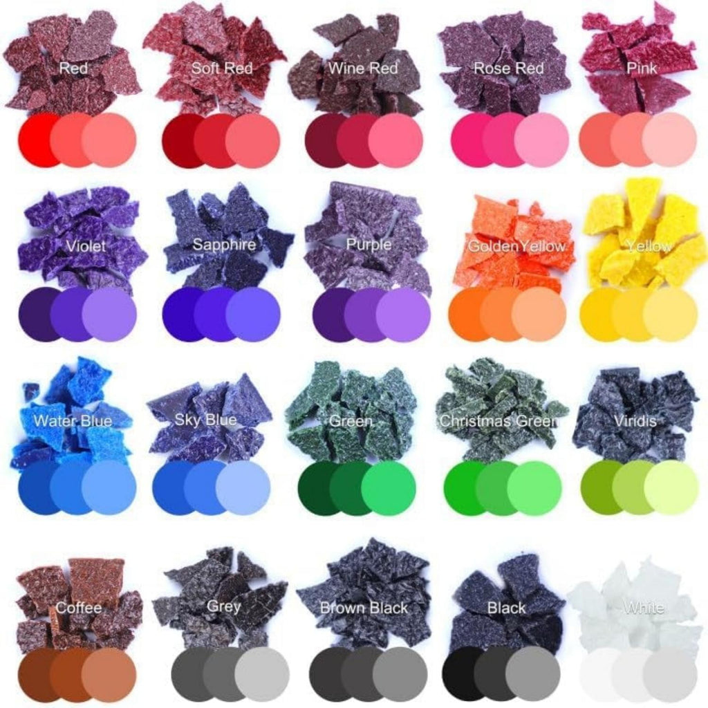 Rouclo 20 Candle Colour Set, Highly Concentrated Solid Candle Colour, High Purity High-Quality Candle Colours for Candles Making Yourself, for DIY Candles, Colourful, Suitable for Various Candle Wax