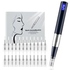 Rouclo Microneedling Pen with LCD Display, Dermapen, 5-Level Speed Control, Micro Needling Set, Includes 24 Needles, Derma Pen for Microneedling, Professional Electric Dermapen