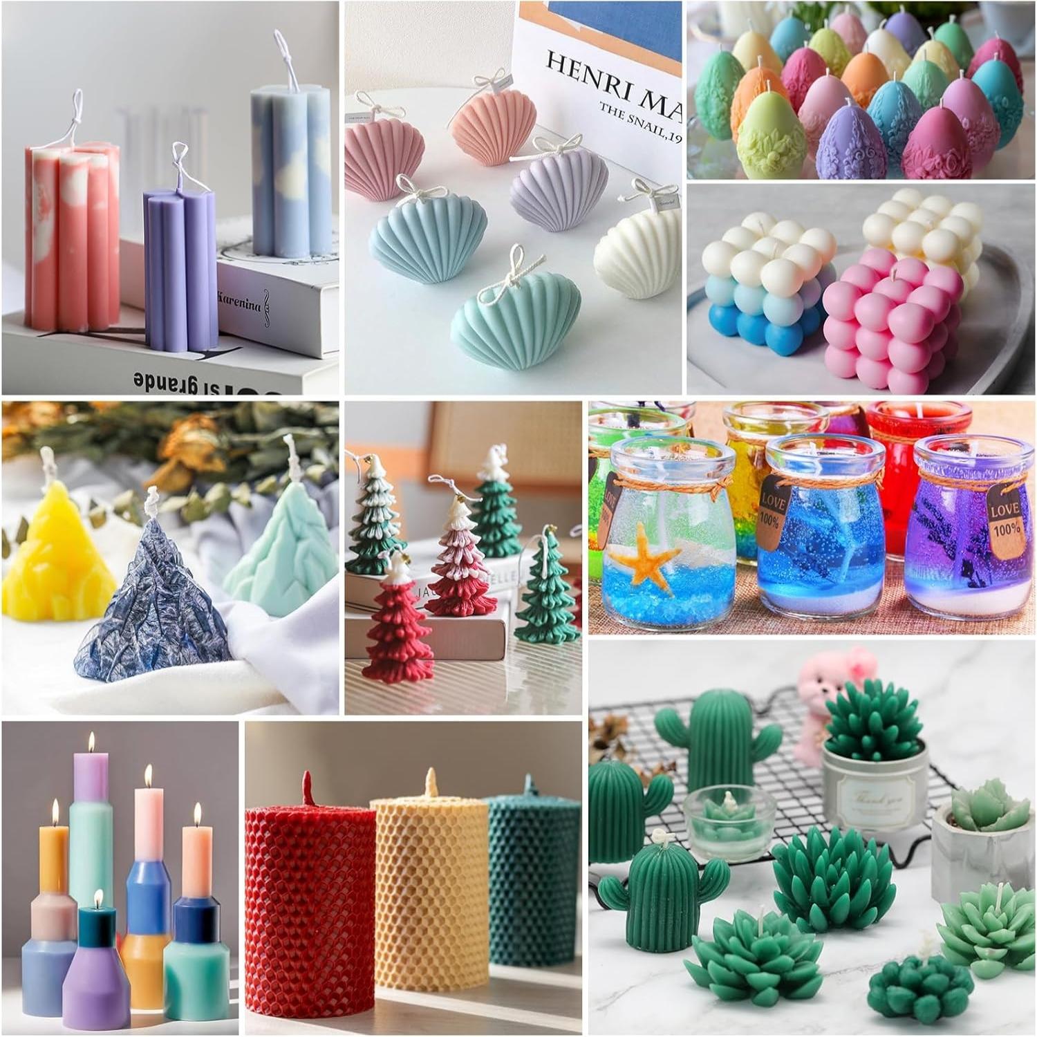 Rouclo 20 Candle Colour Set, Highly Concentrated Solid Candle Colour, High Purity High-Quality Candle Colours for Candles Making Yourself, for DIY Candles, Colourful, Suitable for Various Candle Wax