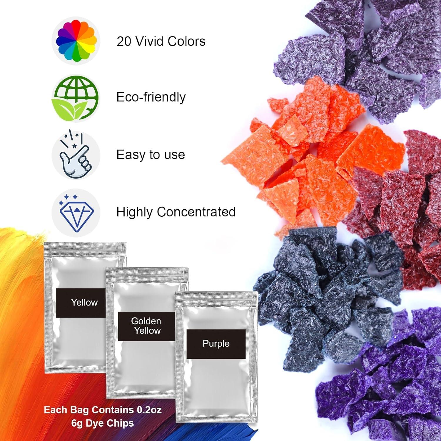 Rouclo 20 Candle Colour Set, Highly Concentrated Solid Candle Colour, High Purity High-Quality Candle Colours for Candles Making Yourself, for DIY Candles, Colourful, Suitable for Various Candle Wax