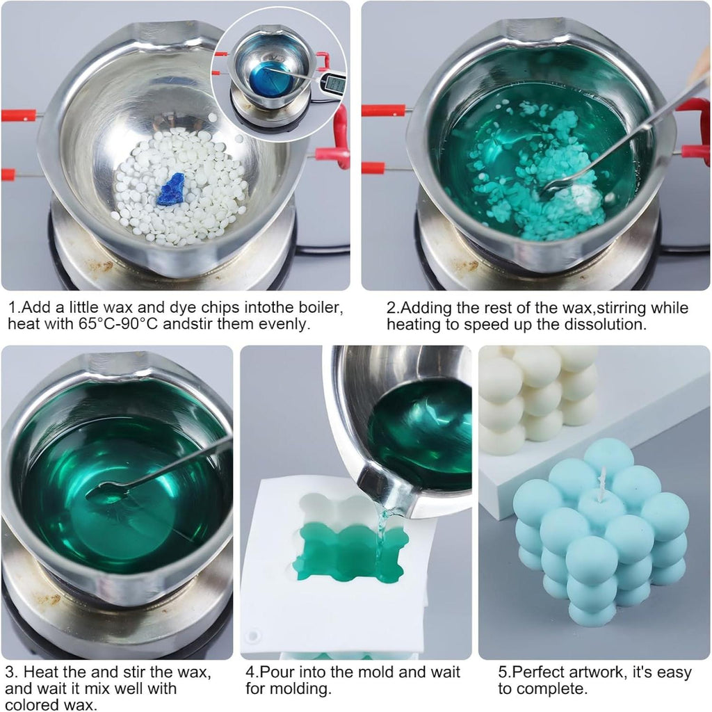 Rouclo 20 Candle Colour Set, Highly Concentrated Solid Candle Colour, High Purity High-Quality Candle Colours for Candles Making Yourself, for DIY Candles, Colourful, Suitable for Various Candle Wax